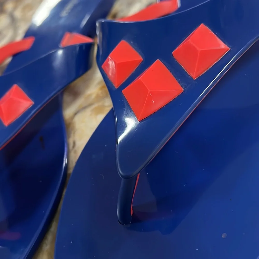 Melissa Shoes Blue / Coral Jelly Multicolor Sandals size 9 - Picture 3 of 13